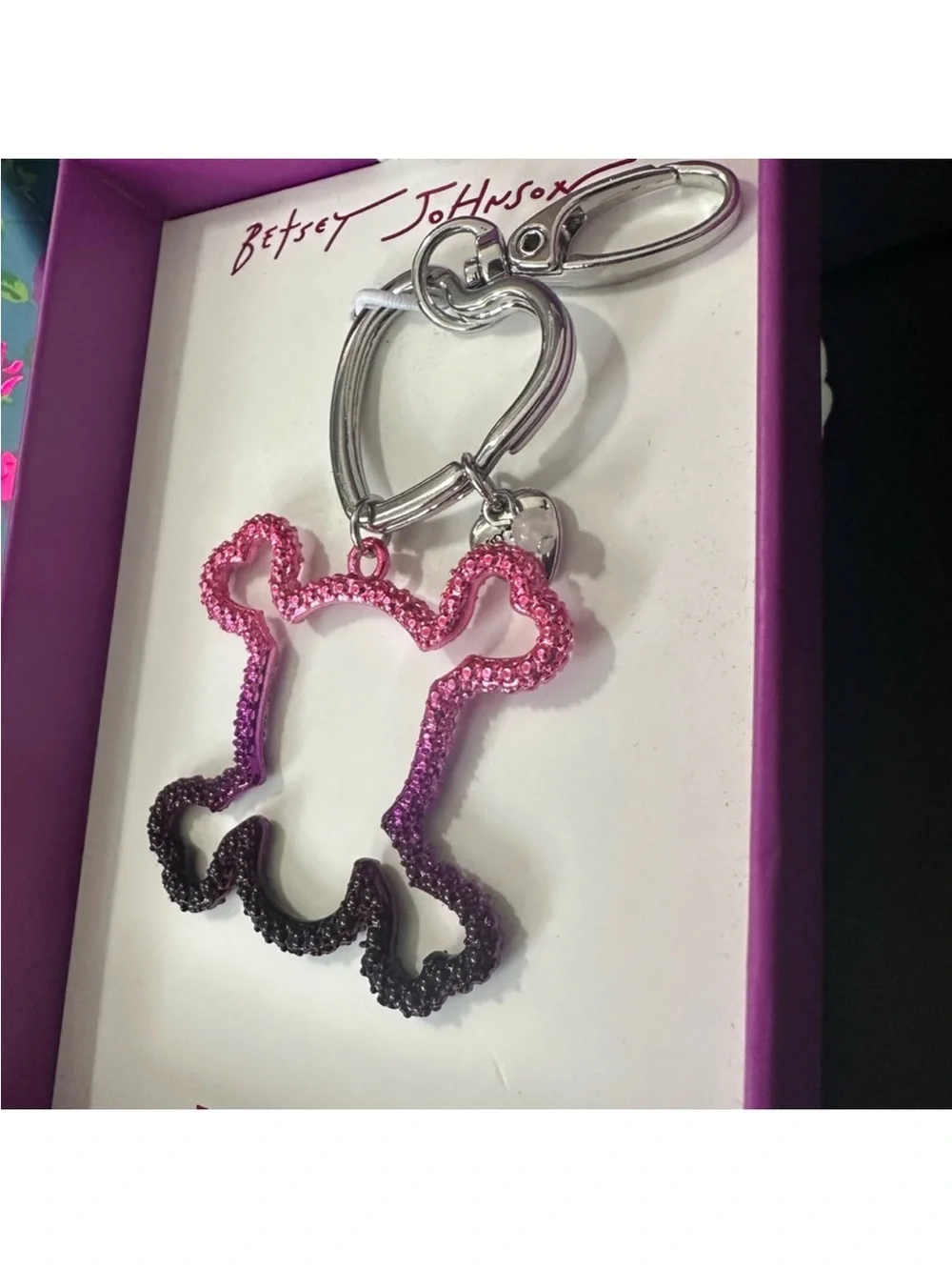 🆕Betsey Johnson Skull Jewelry Charm/Keychain
